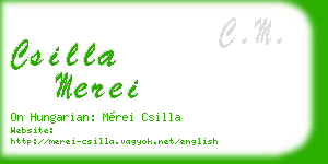 csilla merei business card
